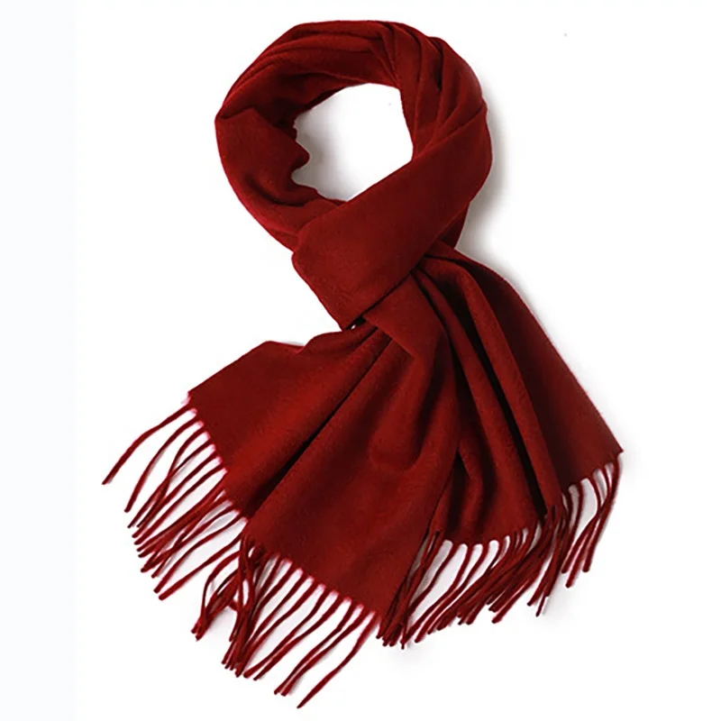 New Arrival Factory  Warm Long Pure Color Shawl 100% Cashmere Winter Scarf pashmina scarf cashmere women