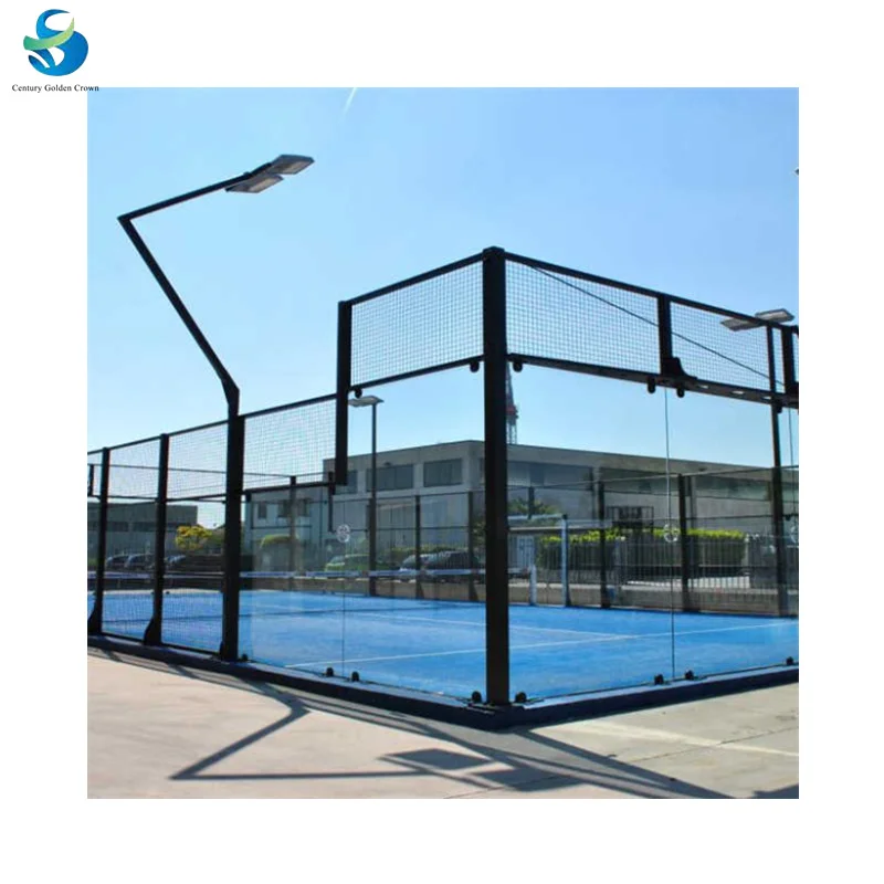 Outdoor Panoramic Padel Court Factory Price For Tennis Sport Court Equipment