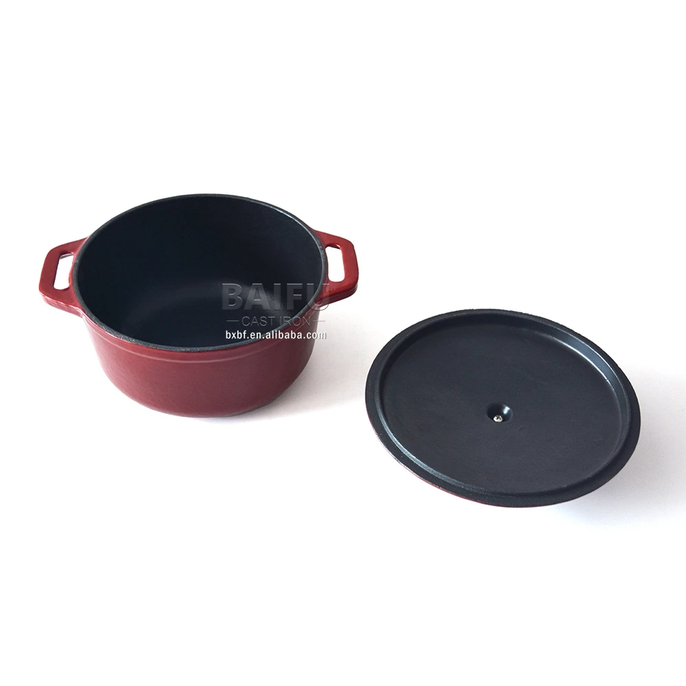 Factory Supply Factory Direct Hot sale Round Enameled Cast Iron Casserole Pan with Cover Dutch Oven Casserole Dish Pot