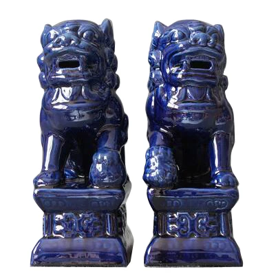  Трехцветные глазурованной керамики династии Тан искусство удачи Foo Dog размещения