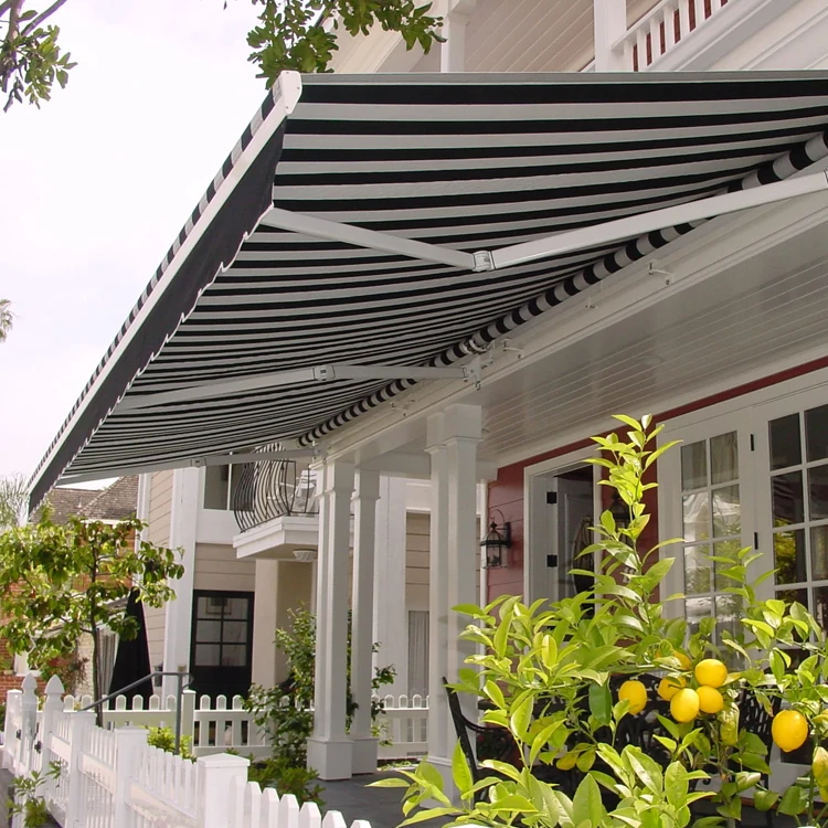 High Quality Outdoor Retractable Awning Aluminum Construction Roof Canopy Door Pergola Acrylic Sunshade Window Folding Pergola