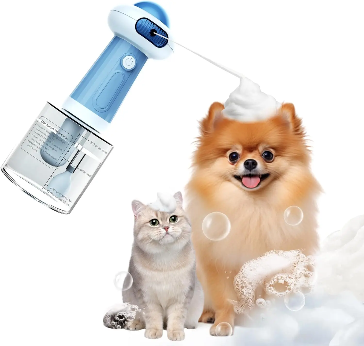 Automatic Foaming Dog Soap Dispenser for dogs and cats Bath grooming electric rechargeable foam soap dispenser