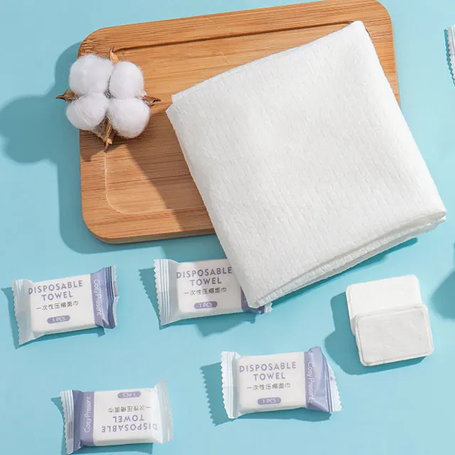 wholesale candy package portable hotel travel magic disposable hair mini compressed facial towel