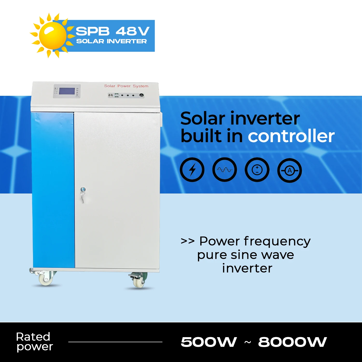 5000W 220V Inverter Transformer 5KW Solar Inverter Solar System for Home and Government