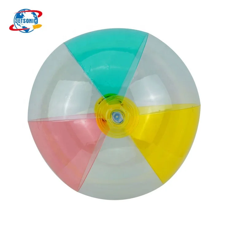 12in Neon Clear Custom Printed PVC Ball Advertising Inflatable Beach Ball Toy Sports Toy Custom Logo Accepted Safe Valve CN;FUJ