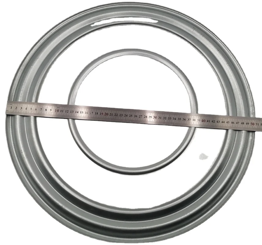 Customize Multiple Size Metal/Plastic/Steel Drum Bottom Cover Sliver Round Bottle Tin Plate Metal Cover Lids Locking Ring Hoops