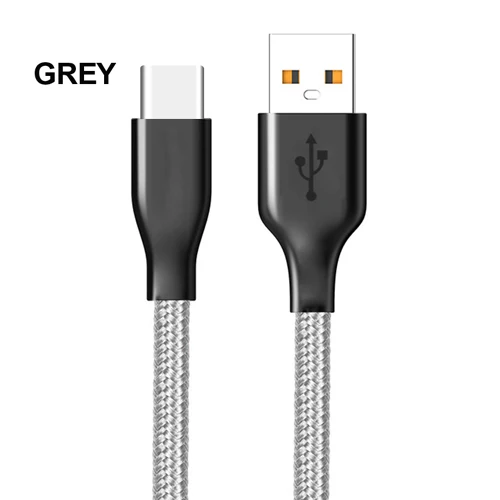 5V3A кабель USB Type-C usb-c для быстрой зарядки и передачи данных в нейлоновой оплетке usbc устройство шнур usb мобильного телефона зарядное