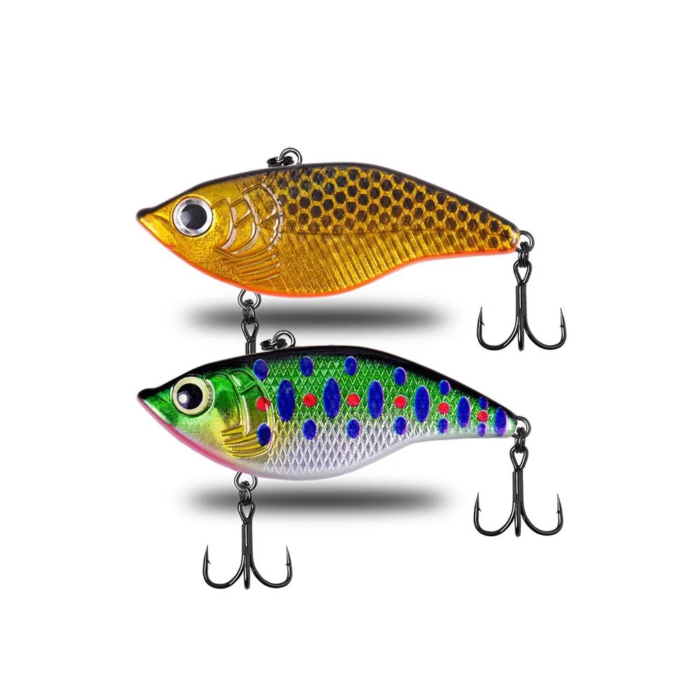 WHL022  Metal VIB Lure Spoon Fishing Baits 14g 5cm Wobblers Spinner Hard Bait Swimbait Tackle VIB Fishing Lure