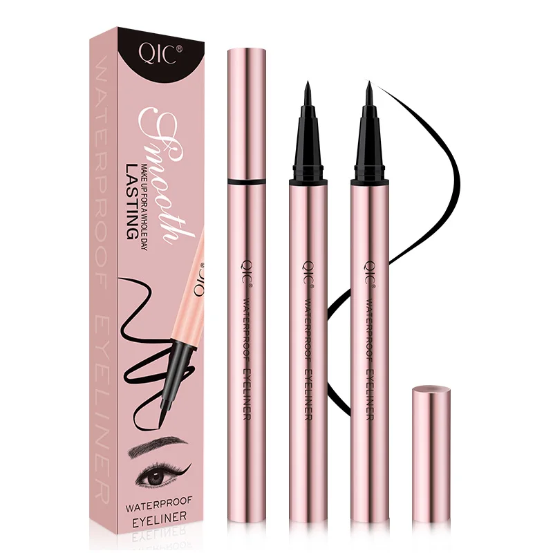 Qic Black Liquid Eyeliner Pencil 24h Waterproof Full Professional Eye Liner Beauty Makeup Cosmetics