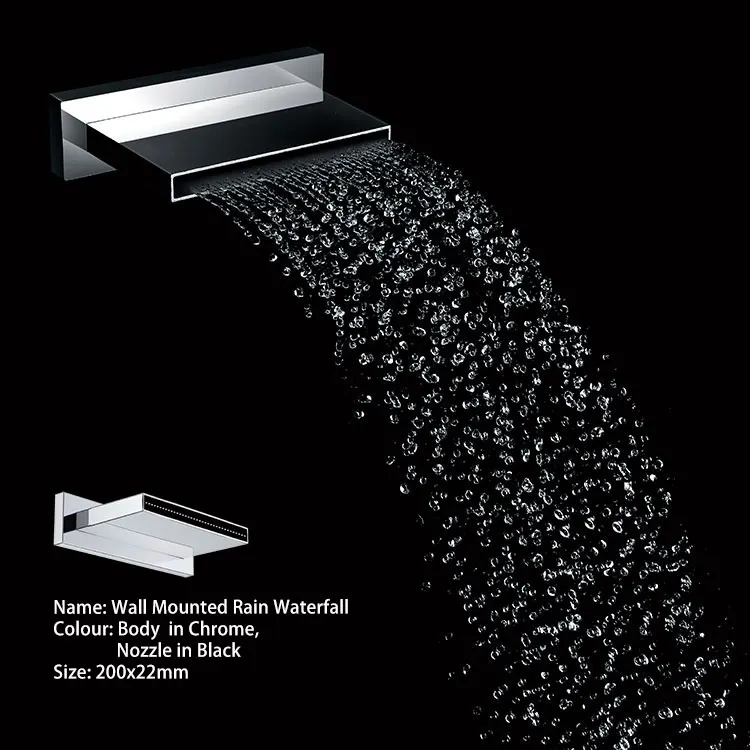Modern family hotel Bathroom accessories single function in wall mounted ABS Chromed concealed shower Rain waterfall