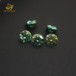VVS Green Round Brillant cut Synthetic Diamond Moissanite For Ring