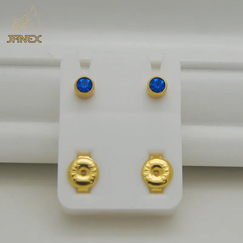 Factory Wholesale Stainless steel Ears piercing Stud Earrings Jewelry Waterproof Piercing Machine Allergy Free  stud For Baby