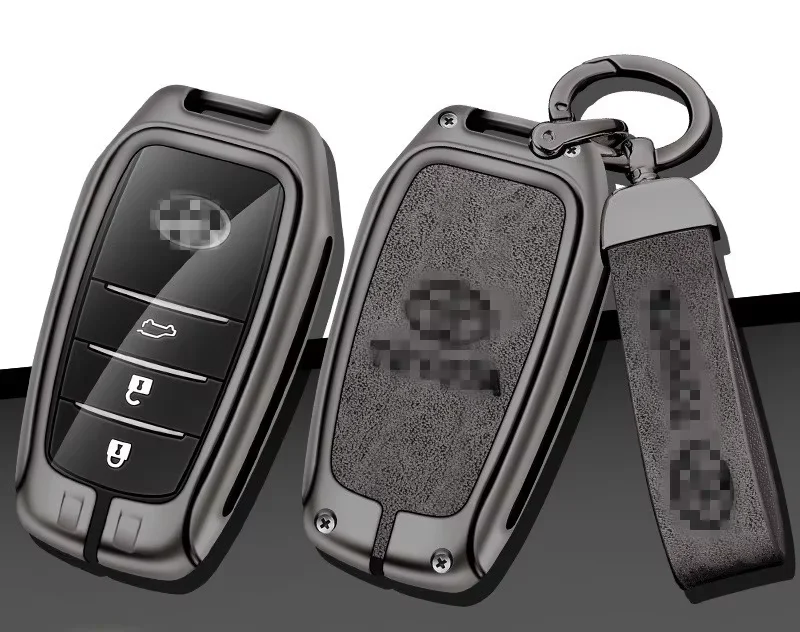 DM Hot selling Metal Car Key Cover for Toyota 3 4 buttons Highlander RAV4 key bag Car Key Case holder accessory