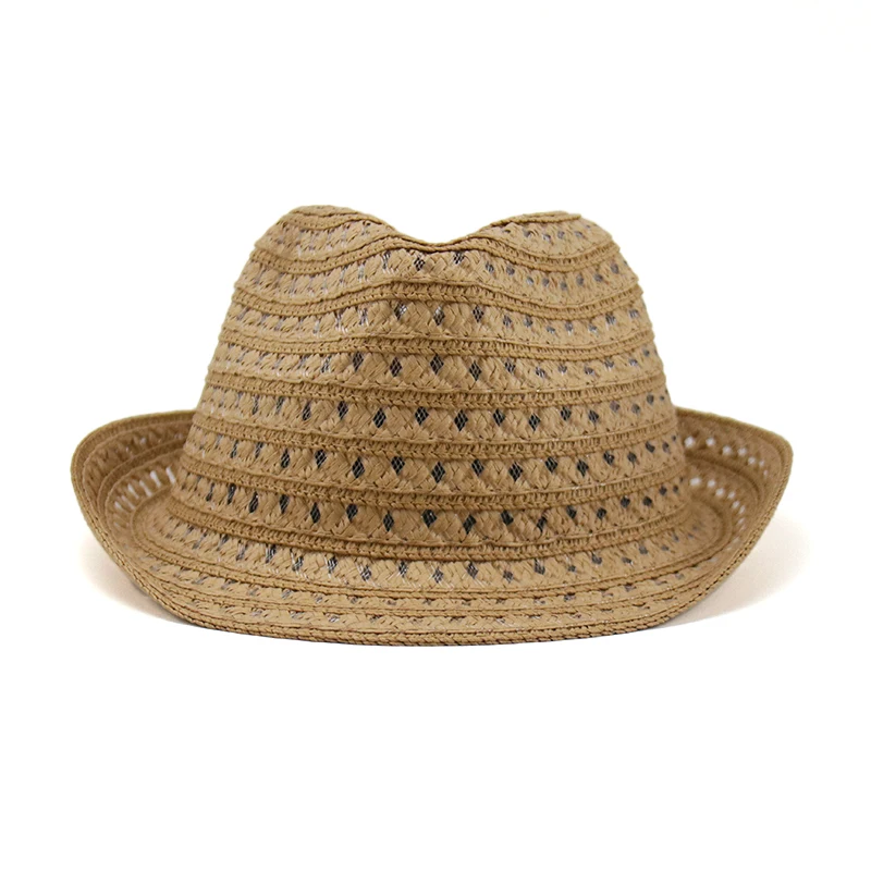 Wholesale Summer Malan Flower Printed Hats Men Women Hand Woven Hollow Cowboy Straw Hat Made Cotton Paper Straw Casual Daily Use