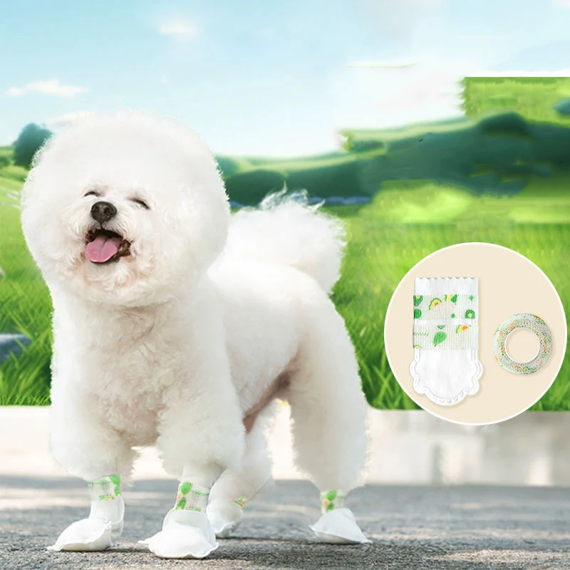 Xianchanpets Disposable Dog Shoes Outdoor Dog Rain Boots Paw Protection Waterproof Dirt Proof With Adjustable Straps