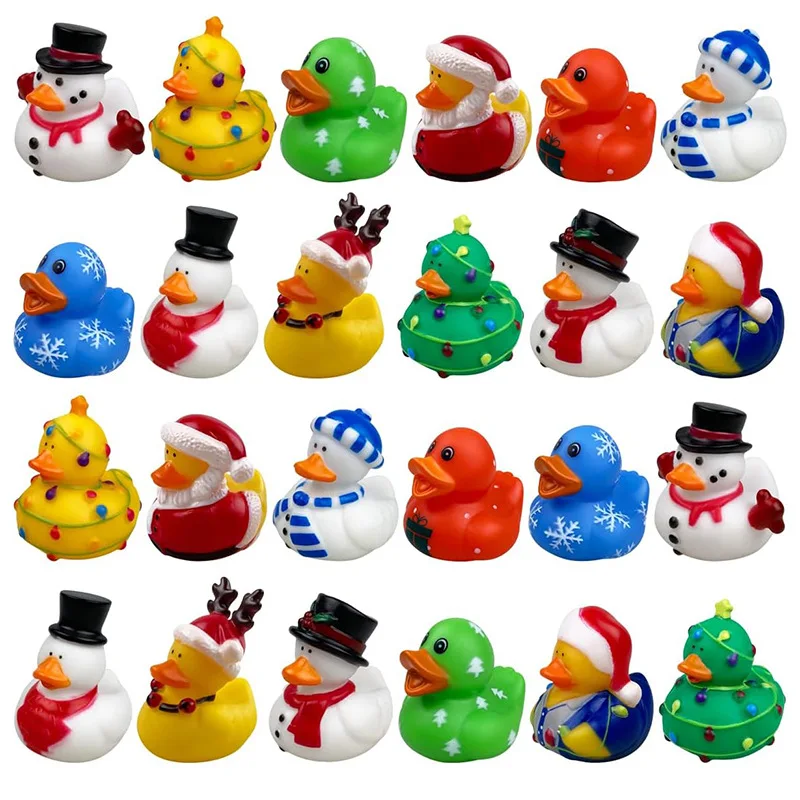 Wholesale Promotional Festival Gift funny Rubber Duck Mixed 2-inch bath Toys for kids Christmas present