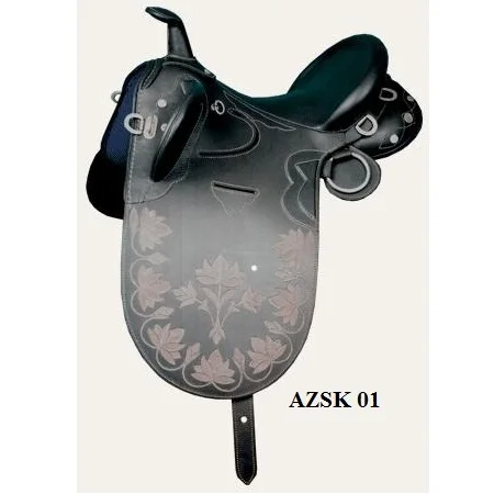 Black designed Australian Stock Saddle