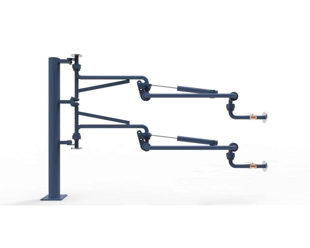 top loading arm truck loading unloading supplier on the side or on the rear of the tanker