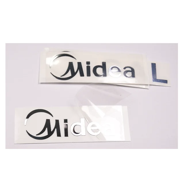 Custom High Quality Transfer Embossed Decal Metallic Transfer Shiny Sticker