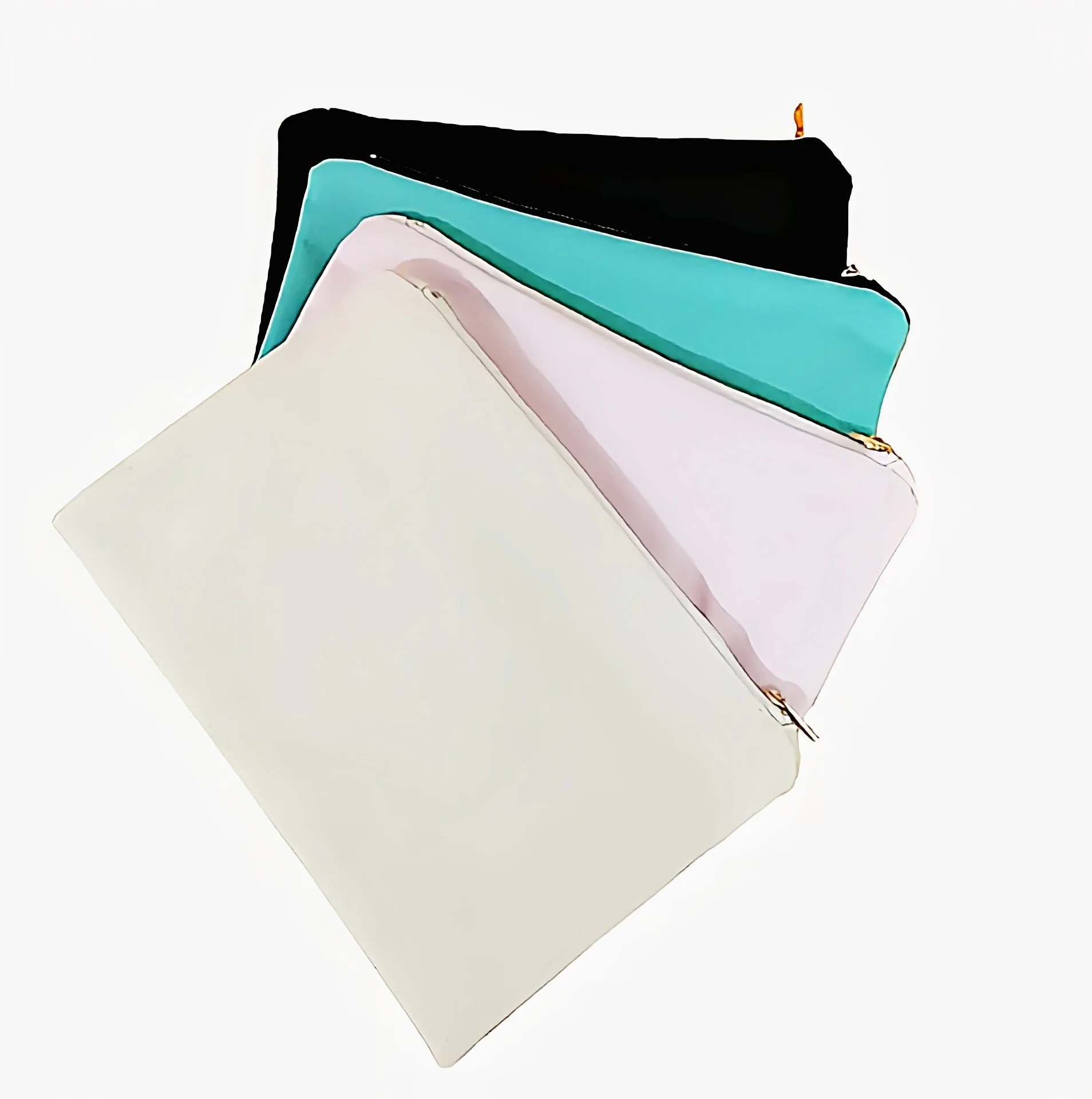 
Custom zipper logo canvas makeup bag 