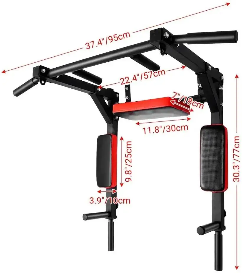 Harbour new Multifunction pull up dip stations adjustable Wall Mounted Chin Up Bar Dip Bar Gym Fitness Equipment