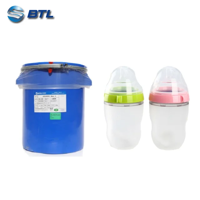 Hardness 50 Shore A LSR Self-adhesive liquid silicone rubber for baby bottle glass