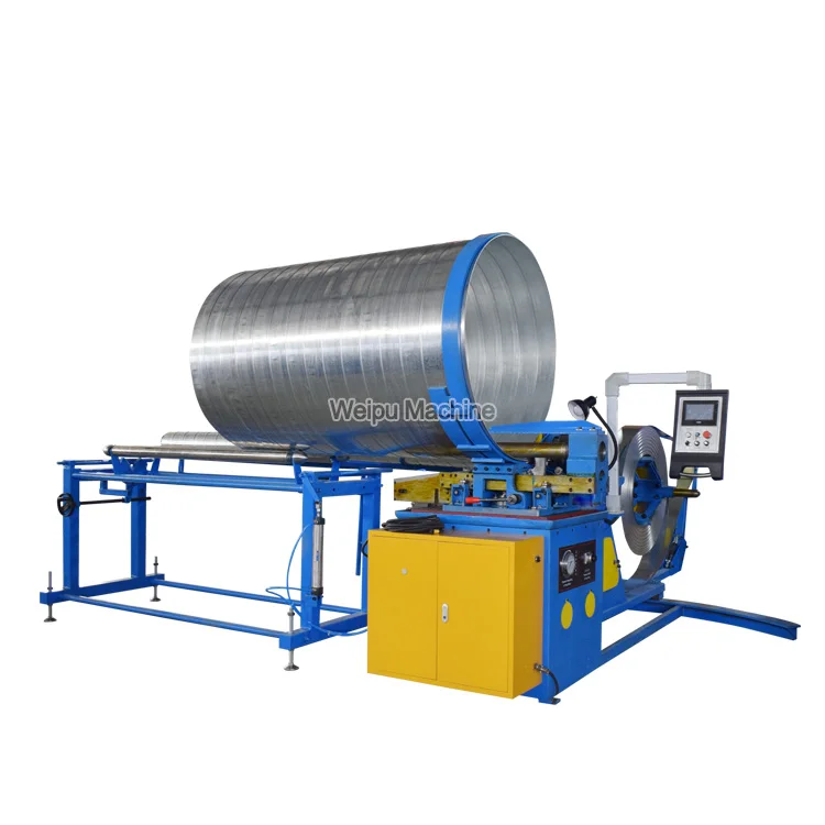 Roller Cutter Spiral Duct Forming Machine With Fixed Molds For HVAC