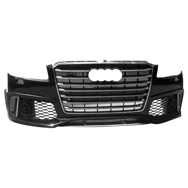 
A8 S8 for Audi RS8 Front Bumper With grill For Audi W12 car BodyKit for A8 S8 W12 Car bumper 2011 2012 2013 2014 2015 2016 2017 