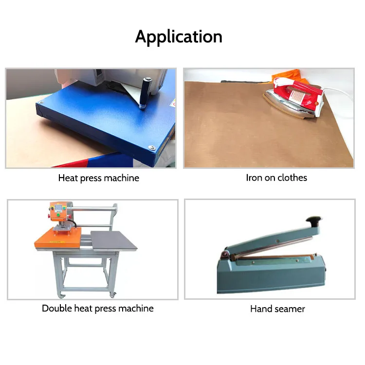 Custom White Color Industry 1.25m*1m Roll PTFE High Temperature Fabric for Heat Transfer