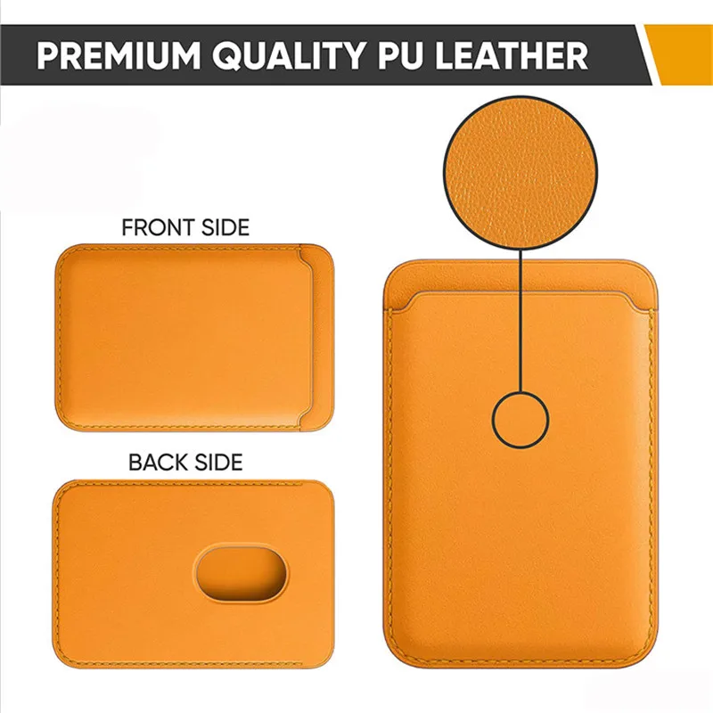 Credit Card Holder Strong PU Leather Magnetic Card Holder Wallet for Iphone 16 15 14 13 12 Pro Max