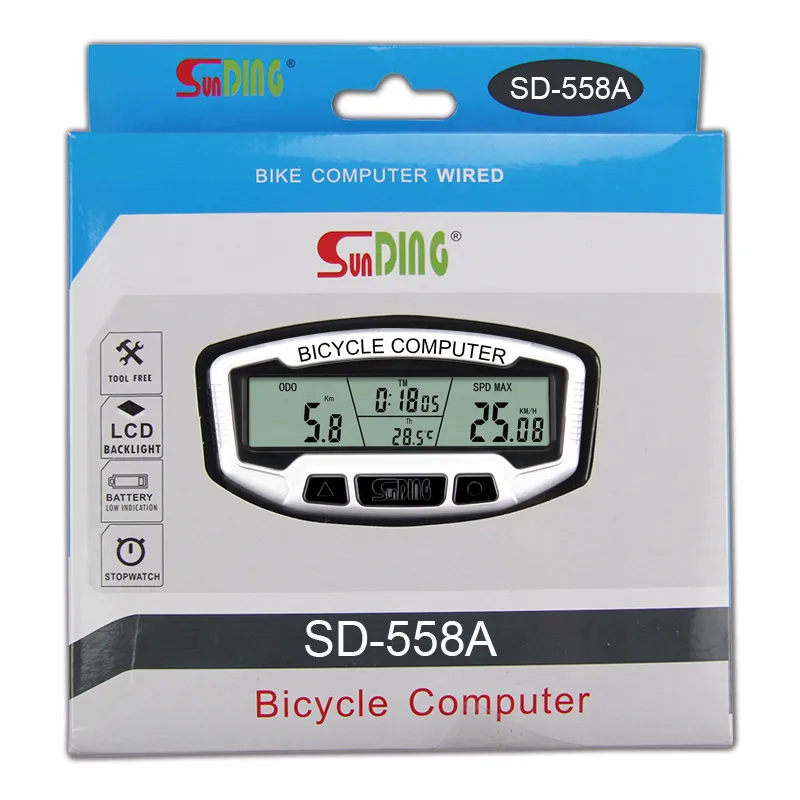 Brand new Wired  bicycle trip computer cyclometer Cycling Odometer Cycle Meter Speed Sensor Exercise Rainproof