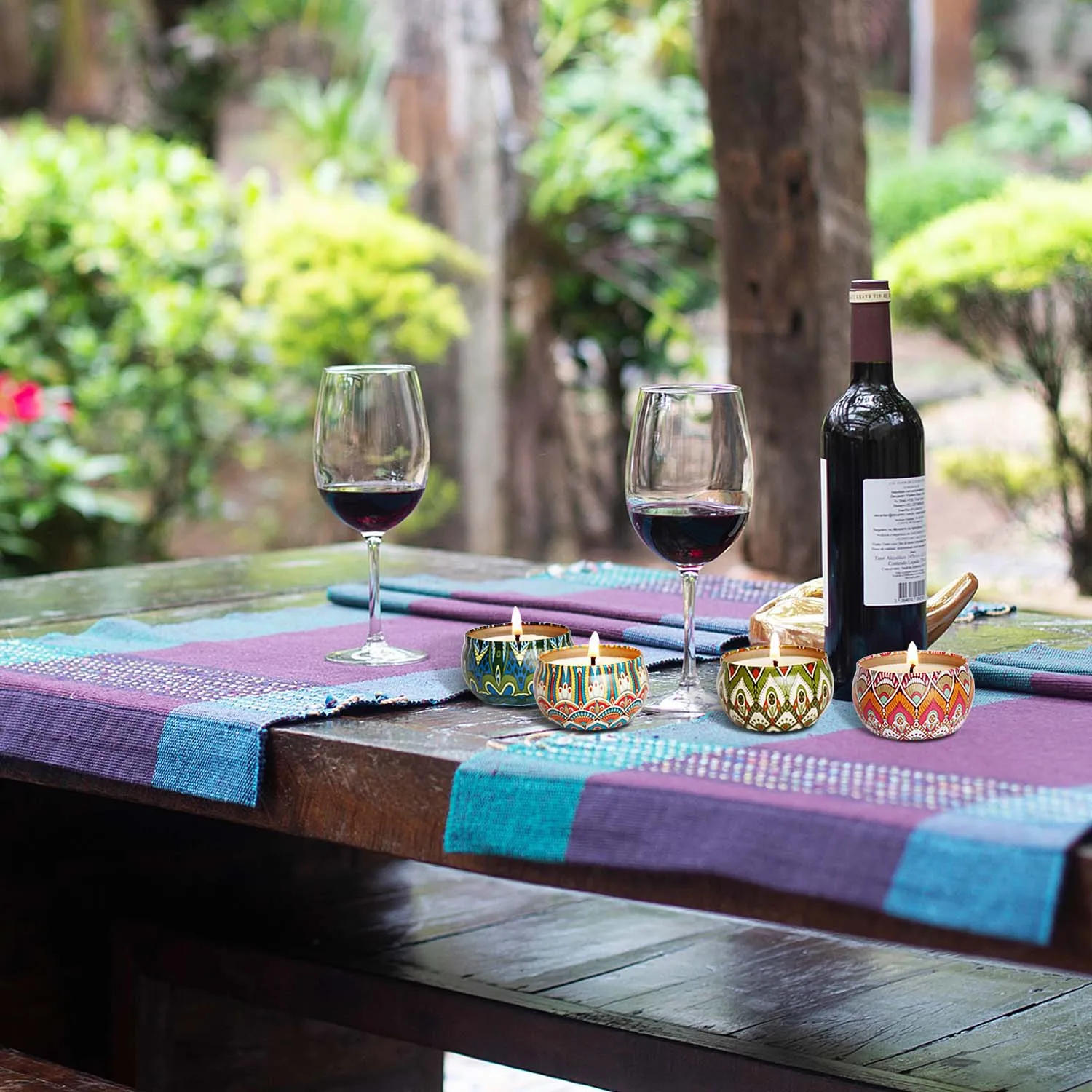 Amazon Hot Sale  Soy Wax Scented Candle Vintage Tin Cans Aromatherapy Candles