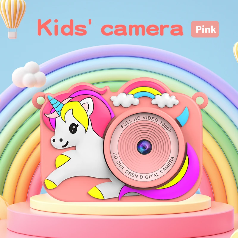 Boys girls kids camera toys Children Digital Video Camcorder Camera with Cartoon Silicone Cover Kids Selfie Camera