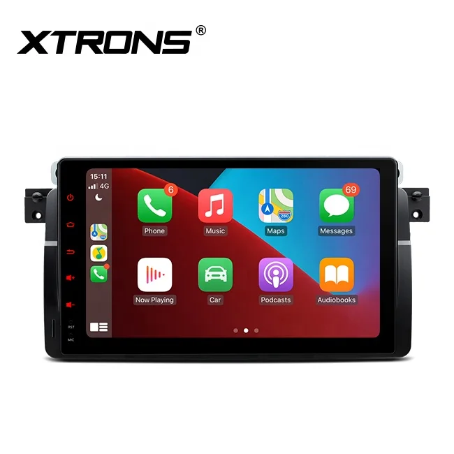 XTRONS 1 din 9 inch capacitive touch screen car stereo android for BMW E46 with dual WiFi gps navigation