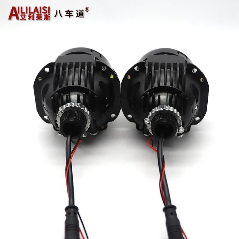 Car 12V 2.5-Inch Led Projector Bifocal Lens Headlight Laser In Matrix Non-destructive Universal H4 H7 9005 9006 6000K Upgrade
