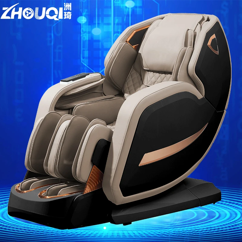 Zhouqi Massage Chair 4D With Zero Gravity Full Body Massage Control Heating LCD Remote Control Foot Roller Massage Chair