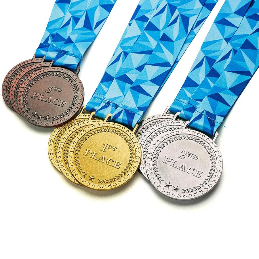 Medal Manufactures Cheap Price Gold Plated acrylic medal ww2 Custom Made 3d Blank Metal Sports Race Award Medals