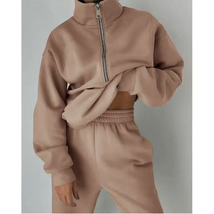 Новинка женские спортивные штаны и толстовка с капюшоном на молнии флисовые толстовки из двух предметов комплекты для бега