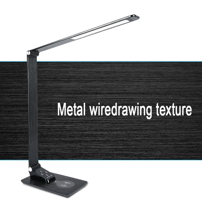 5 in 1 Wireless Charging Station Bedroom Table Lamp Multifunction Chargers Stand with Lamp Eye Protection Wireless Fast Charger