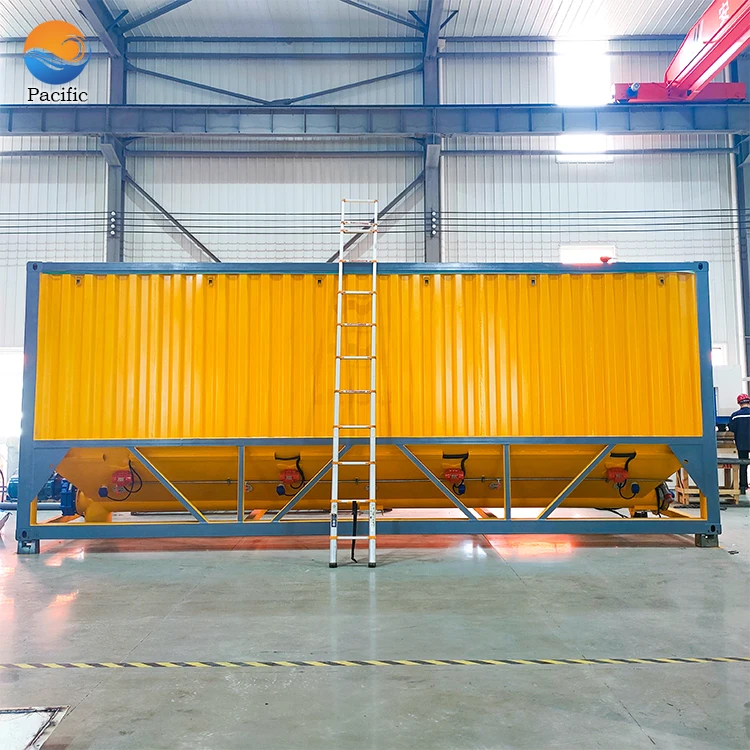 High Quality Concrete Mixing Station Equipment capacity 50t 100t  Horizontal silo cement container silos