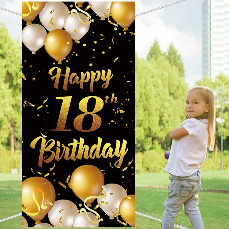 2023 new arrival polyester big size outdoor happy birthday flag custom flag banner