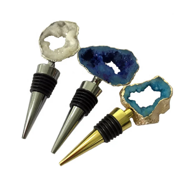 Wholesale Custom Crystal Craft Crystal Gemstone Wine Bottle Stopper