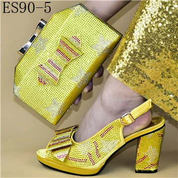 2019 New Arrival african bag and shoe set women for italian shoes and matching bag set for party wedding use ES90