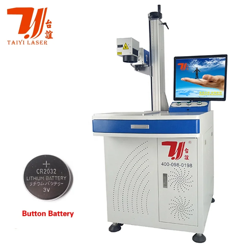 Canton Fair Promotion 110*110mm Marking Area Engraving Fiber Laser Marking Machine For Button Battery