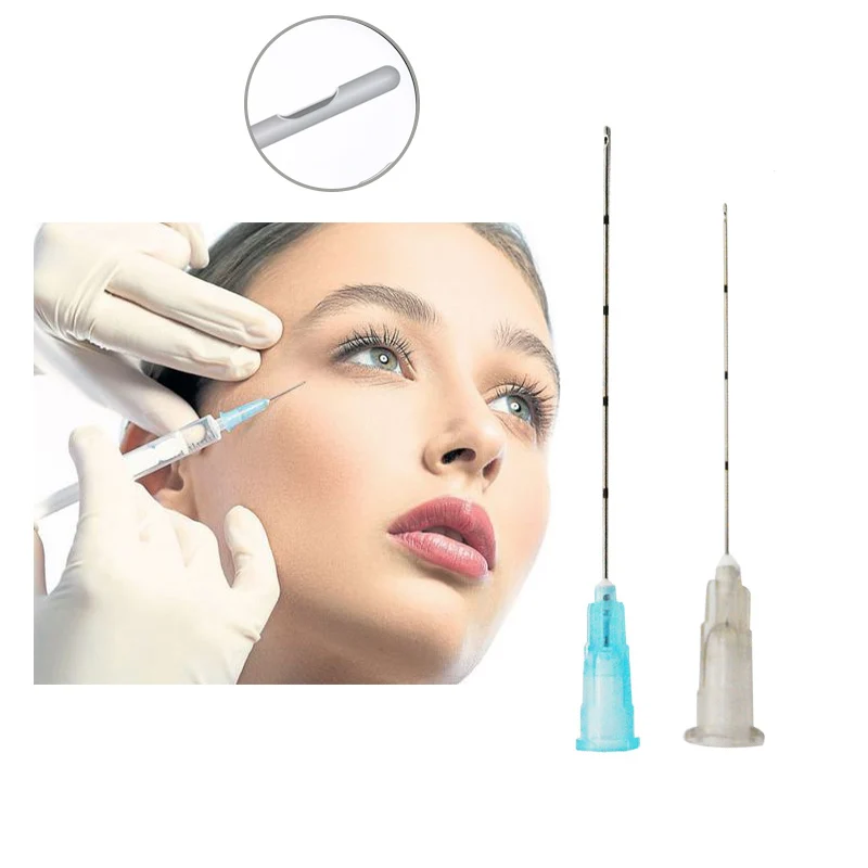 fine micro cannula 30g 25mm for syringe needle cannula face and eye thread with blunt cannula