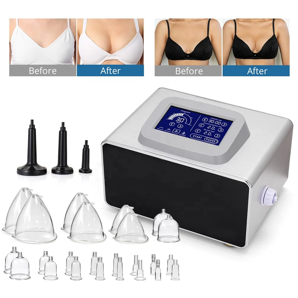 US UK Stock Vacuum Buttock Lifting Machine Breast Enlargement Butt Lifting Massage with 150ml 120ml Cups