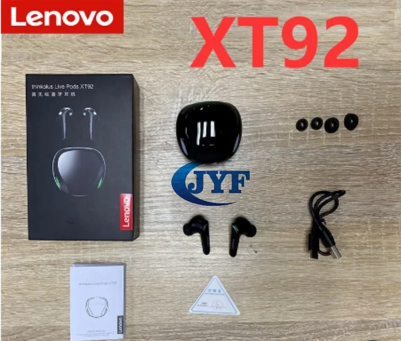 Оригинальные наушники Lenovo XT92 TWS стереонаушники наушники-вкладыши с сенсорным управлением спортивные водонепроницаемые