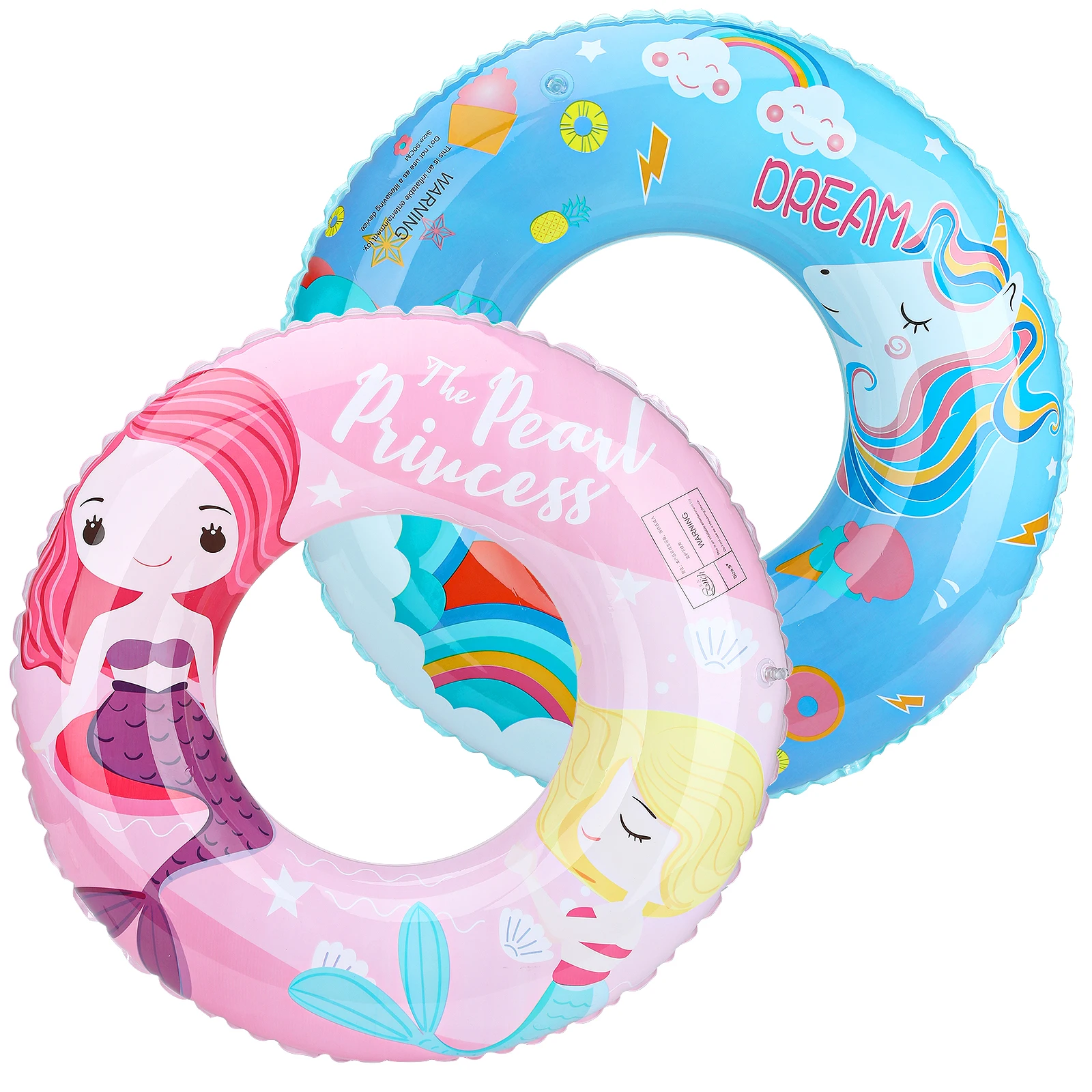 MoKo Swim Rings,2 Pack Durable PVC Swimming Tube Water Fun Inflatable Pool Float Tube Summer Swimming Pool Float Ring