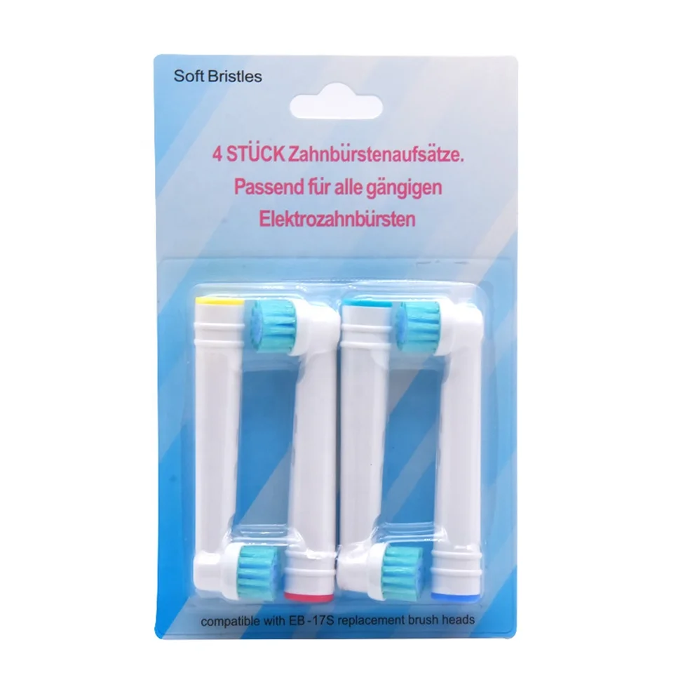 4 *Universal Electric Replacement Toothbrush Heads For B Oral Electric Tooth Brush Hygiene Care Clean EB-17S electric toothbrush