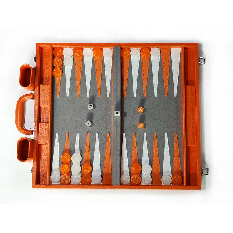 Factory professional luxury wood indoor game set backgammon pieces 15 inch travel game backgammon